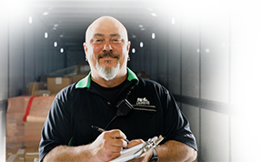 R+L Carriers facility manager at a distribution center