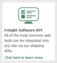 All of our most common web tools can be integrated into any site via our shipping APIs.